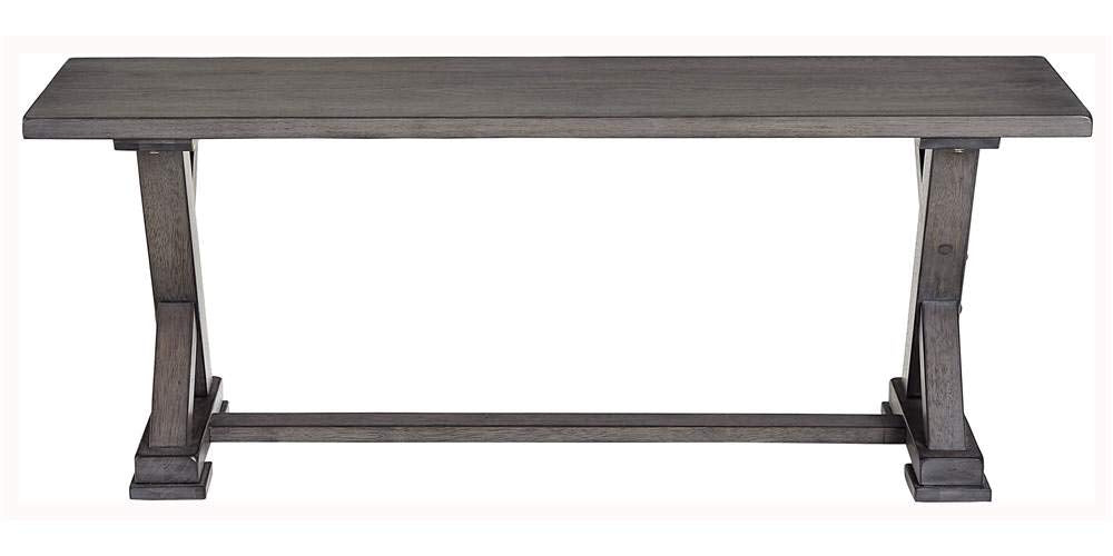 Progressive Furniture Fiji Dining Bench, 47" W X 14" D X 18" H, Gray